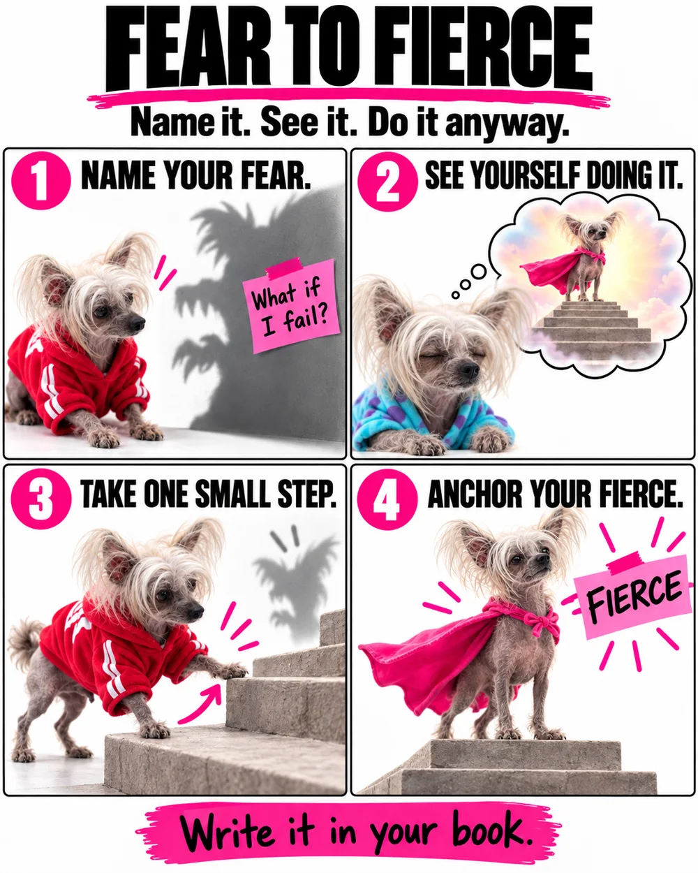 How to do the Fear to Fierce exercise, step by step